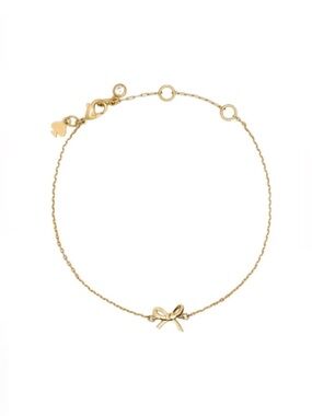 NWT Kate Spade Girlie Pearlie Gold Mini Bow Bracelet